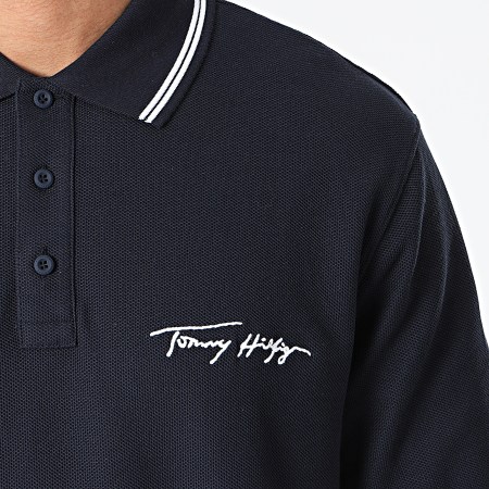 Tommy Hilfiger - Polo Manches Courtes Tommy Signature Casual 7806 Bleu Marine