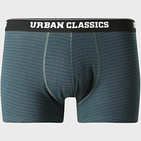 Urban Classics - Set di 3 boxer Bordeaux Verde Khaki Nero