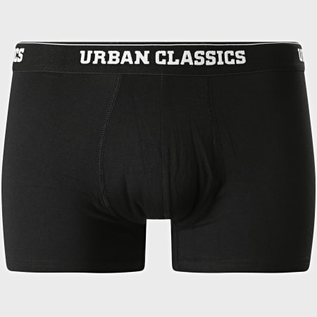 Urban Classics - Lot De 3 Boxers TB3979 Bleu Noir Gris Anthracite Chiné