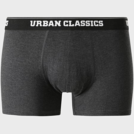 Urban Classics - Set di 3 boxer TB3979 Blu Nero Grigio Antracite Screziato
