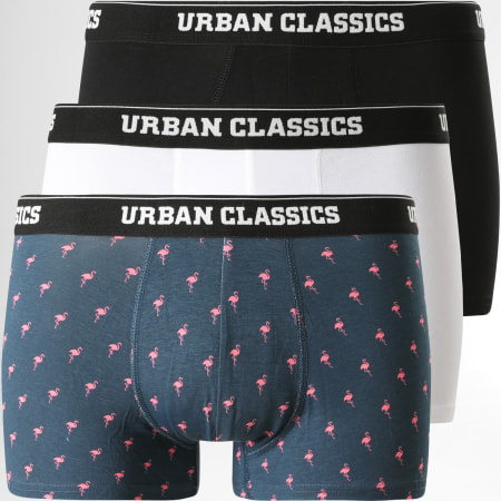 Urban Classics - Pack De 3 Boxers TB3979 Azul Marino Blanco Negro