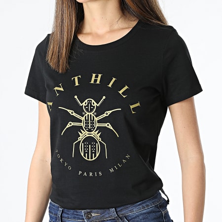 Anthill - Maglietta da donna Logo Nero Oro