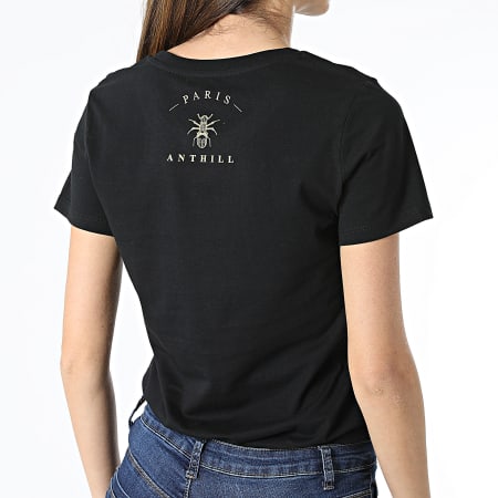 Anthill - Tee Shirt Femme Logo Noir Doré