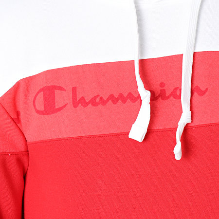 Champion - Sweat Capuche 215946 Rouge Blanc Bleu Marine
