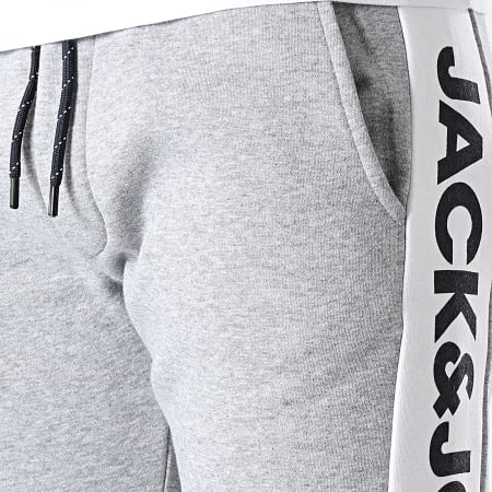 Jack And Jones - Pantalon Jogging A Bandes Will Logo Blocking Gris Chiné