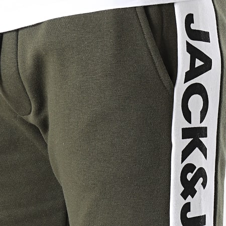 Jack And Jones - Will Logo Blocking Stripe Jogging Pants Verde Khaki