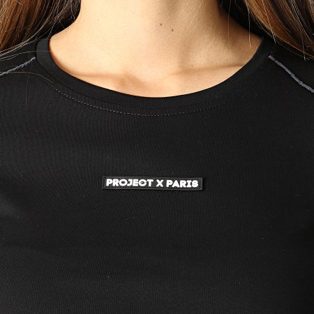 Project X Paris - Camiseta corta reflectante para mujer F201062 Black
