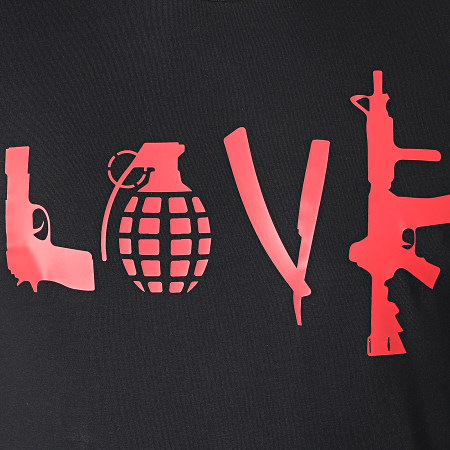 25G - Tee Shirt Love Noir Rouge