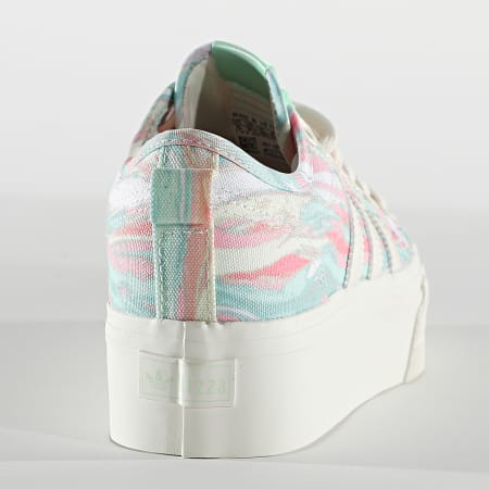 Adidas Originals - Baskets Femme Nizza Platform GW0166 Chalk White Frozen Green