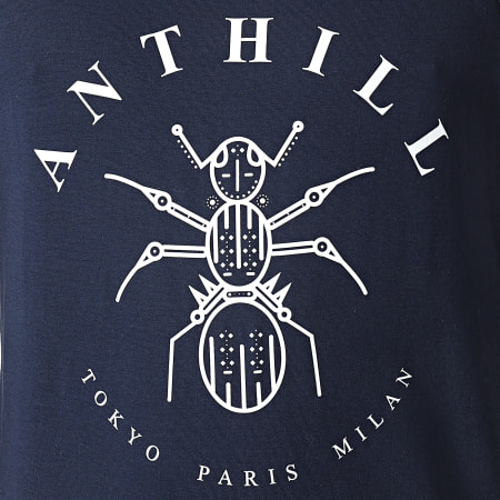 Anthill - Canotta con logo blu navy