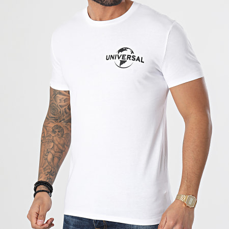 Universal Studio - Tee Shirt Universal Logo Mono Back Blanc