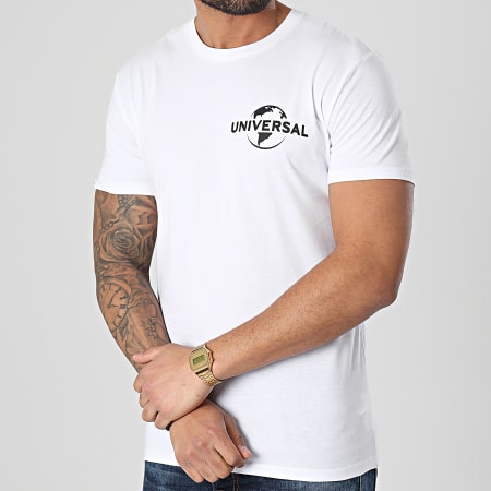 Universal Studio - Tee Shirt Universal Logo Mono Back Blanc