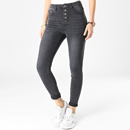 Girls Outfit - Jean Skinny Femme B905 Gris Anthracite