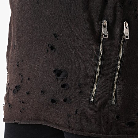 Ikao - Camiseta extragrande con bolsillo LL403 Marrón