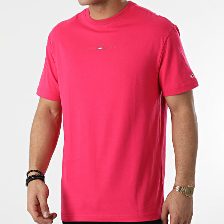 Tommy Jeans - Tee Shirt Gel Linear Logo 0702 Rose Fuchsia