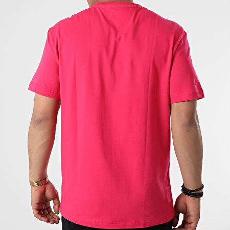 Tommy Jeans - Tee Shirt Gel Linear Logo 0702 Rose Fuchsia