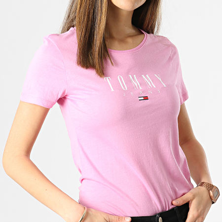 Tommy Jeans - Tee Shirt Femme Essential Skinny 9926 Rose