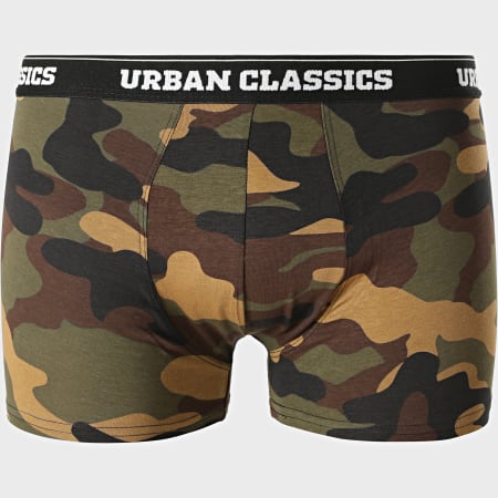 Urban Classics - Lot De 2 Boxers TB2047 Camouflage Vert Kaki