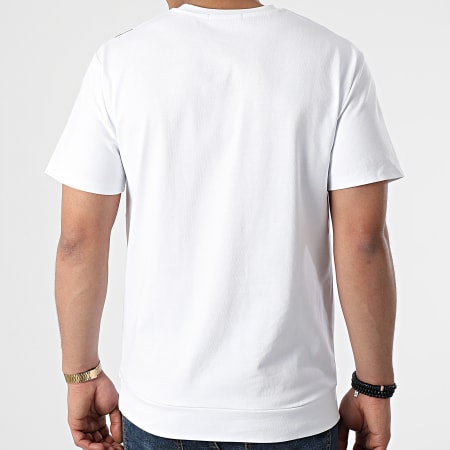 John H - Camiseta con bolsillo XW915 Blanco reflectante