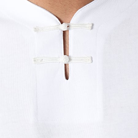 John H - Camiseta Oversize XW923 Blanco Reflectante