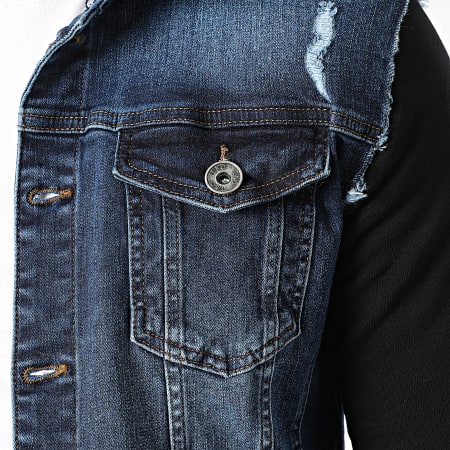 LBO - 1521 Giacca jeans blu scuro con cappuccio