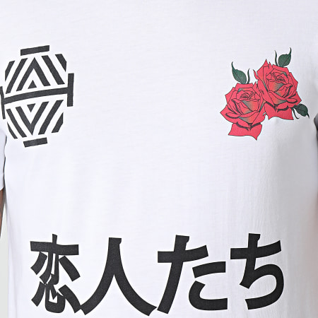 Luxury Lovers - Camiseta Roses Japón Espalda Negro