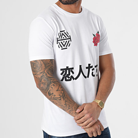 Luxury Lovers - Camiseta Roses Japón Espalda Negro