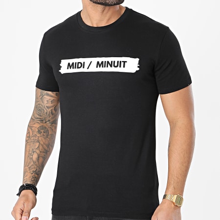 Midi Minuit - Tee Shirt Logo Typo Noir
