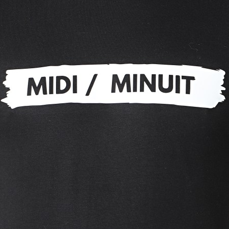 Midi Minuit - Maglietta nera con logo Typo