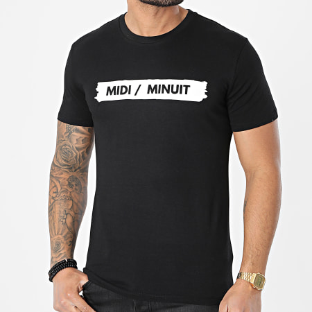 Midi Minuit - Tee Shirt Logo Typo Noir