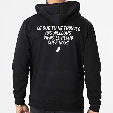 Midi Minuit - Typo Logo Hoody Zwart Wit