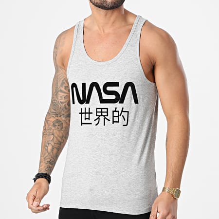 NASA - Débardeur Japan Gris Chiné Noir
