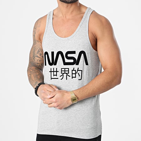 NASA - Débardeur Japan Gris Chiné Noir