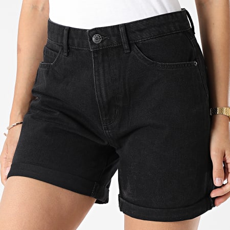Only - Pantalones cortos vaqueros para mujer, color negro