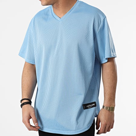 Sixth June - Camiseta Oversize Cuello Pico M4191VTS Azul Claro
