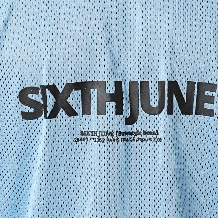 Sixth June - Tee Shirt Oversize Col V M4191VTS Bleu Clair