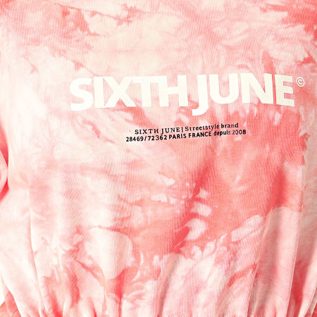 Sixth June - Robe Tee Shirt Femme W32816KDR Rose