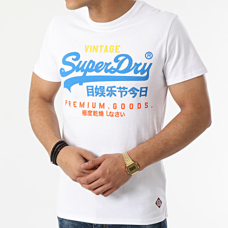 Superdry - Tee Shirt VL Tri M1011003A Blanc