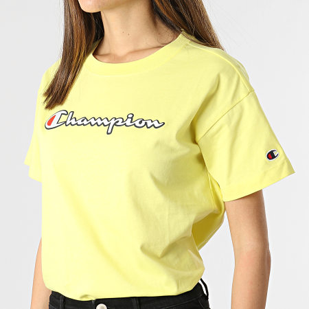Tee shirt champion femme jaune 2025