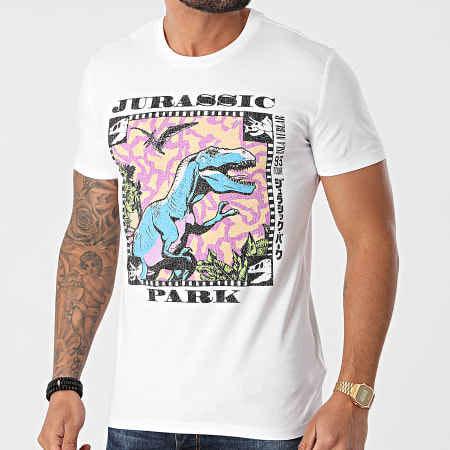 Jurassic Park - Tee Shirt Jurassic Park Pellicule Blanc