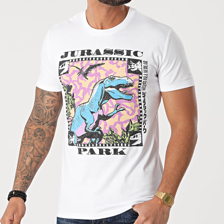 Jurassic Park - Tee Shirt Jurassic Park Pellicule Blanc