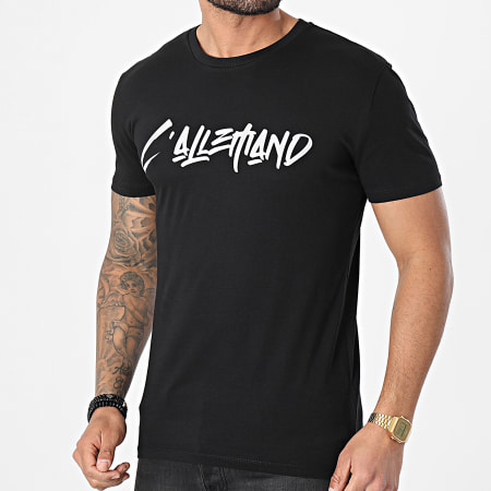 L'Allemand - Camiseta negra reflectante tipo typo