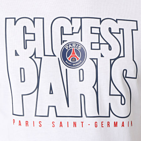PSG - Tee Shirt Ici C'est Paris P13965C Blanc