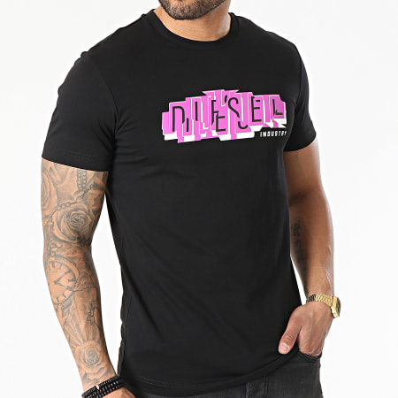 Diesel - Tee Shirt A02367-0HAYU Noir Violet