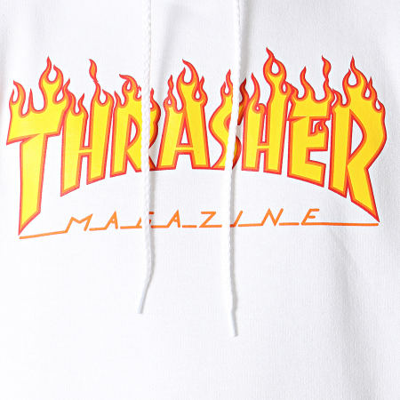 Thrasher - Felpa con cappuccio THRSW071 Bianco