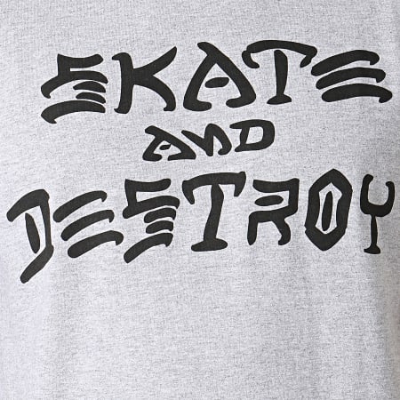 Thrasher - Camiseta Skate And Destroy THRTS024 Gris jaspeado