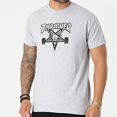 Thrasher - Tee Shirt Skate Goat THRTS025 Gris Chiné