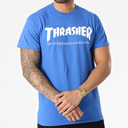 Thrasher - Tee Shirt Skate THRTS155 Bleu Roi