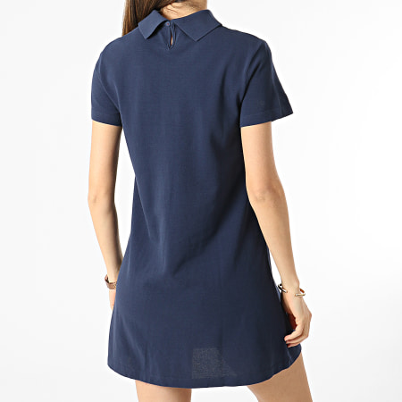 Tommy Jeans - Robe Polo Manches Courtes Femme Essential 0116 Bleu Marine