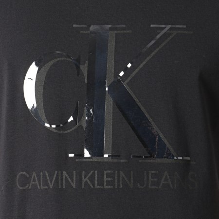 Calvin Klein - Tee Shirt CK Monogram Waterbase 7508 Noir
